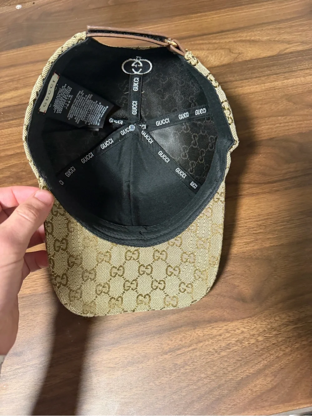 Gucci Brown Monogram Baseball Cap - Men's Designer Hat